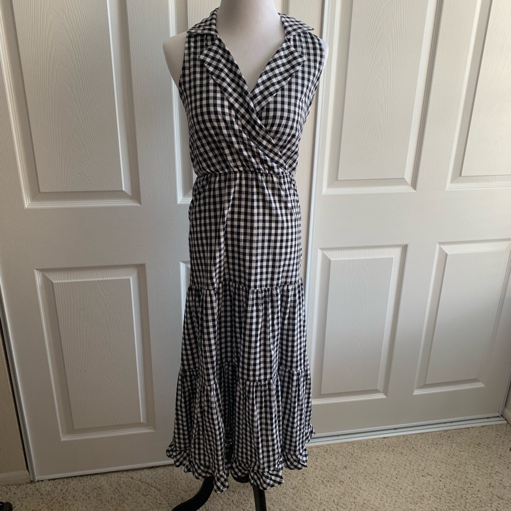 1950s Vintage style rockabilly gingham dress XS